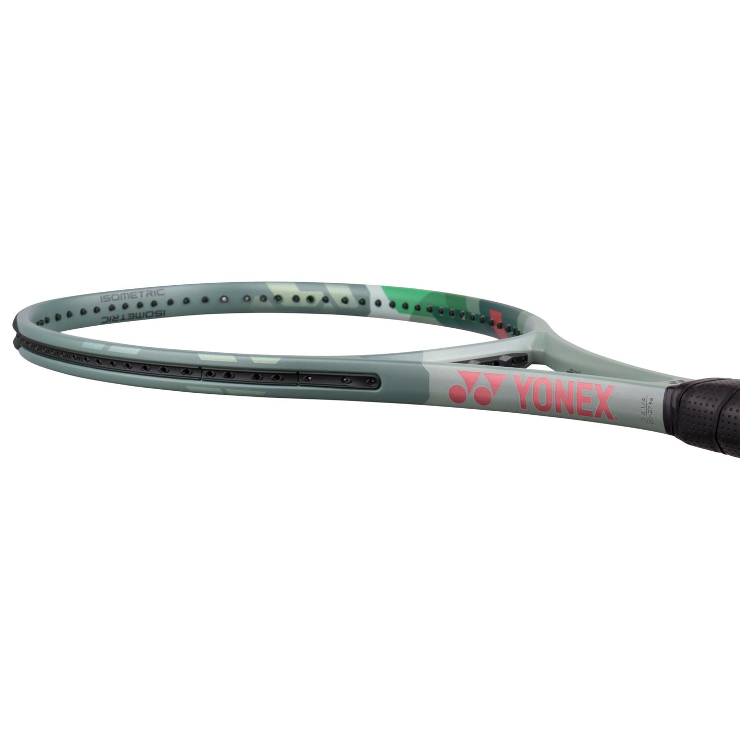 Yonex - PERCEPT 100D (model 2023), 305g, culoare verde masliniu (olive green), Racheta Tenis de Camp Competitionala