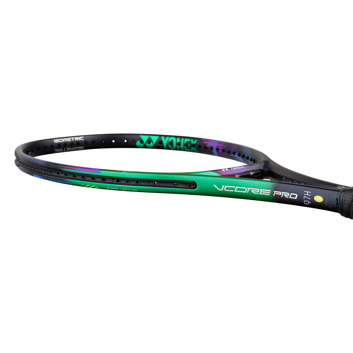 Yonex - NEW VCORE PRO 97 H (green purple) 330g, model 2021, Racheta Tenis de Camp Competitionala