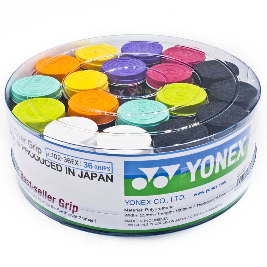 Overgrip Yonex Super Grap AC102-36, culoare multicolore (set 36 bucati)