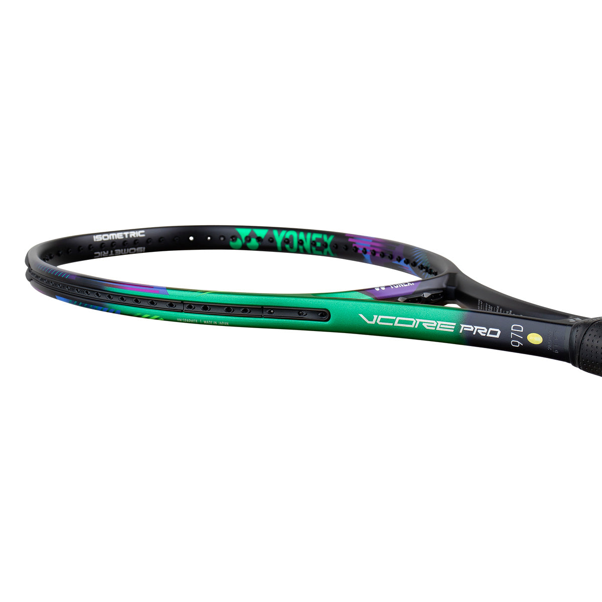 Yonex - NEW VCORE PRO 97 D (green purple) 320g, model 2021, Racheta Tenis de Camp Competitionala